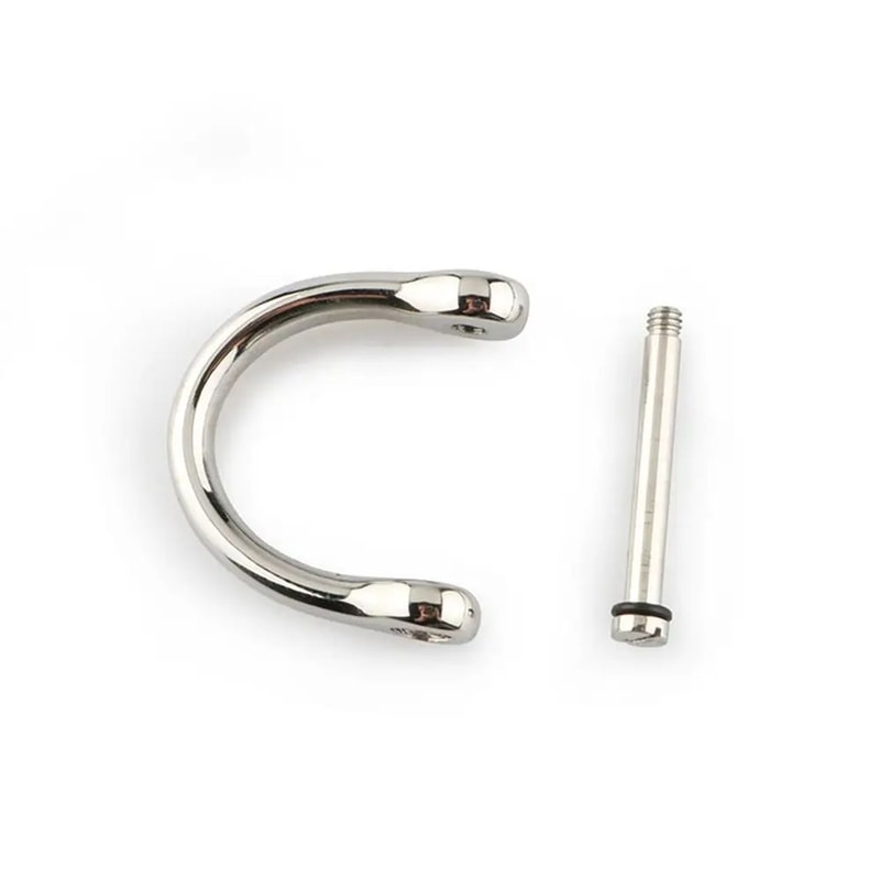Solid Stainless Steel Carabiner Shackle With Screw Lock D Bow Keychain Connector Clip 921mm 13