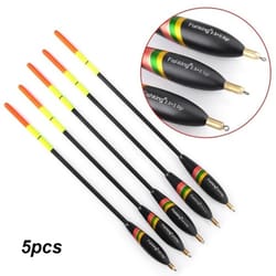 mixed-size balsa wood fishing floats set (4–5pcs) - high-visibility vertical bobbers for carp & freshwater fishing