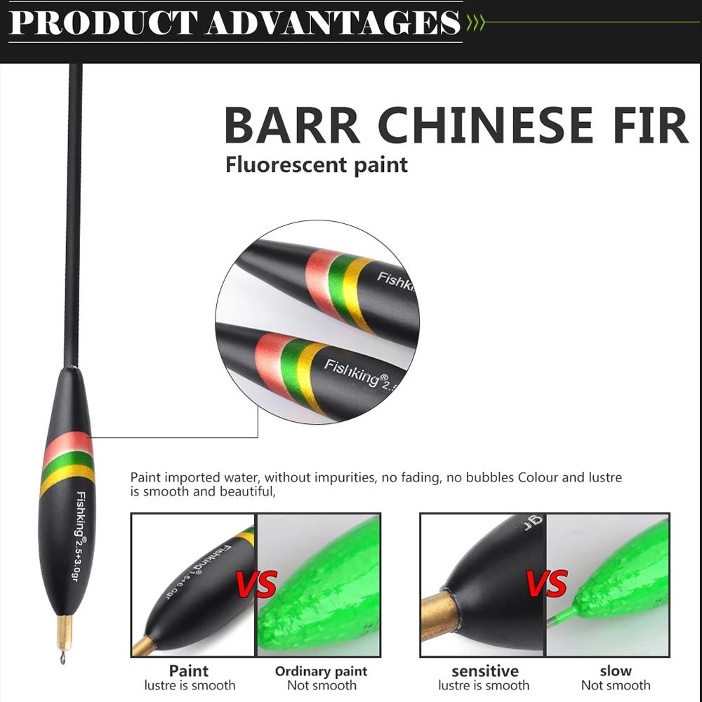 MixedSize Balsa Wood Fishing Floats Set 45pcs HighVisibility Vertical Bobbers For Carp Freshwater 3