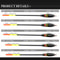 MixedSize Balsa Wood Fishing Floats Set 45pcs HighVisibility Vertical Bobbers For Carp Freshwater 4