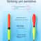 3Pack Rocky Strike Indicator Fishing Floats HighVisibility Triangle Tail Slip Bobber Set 2