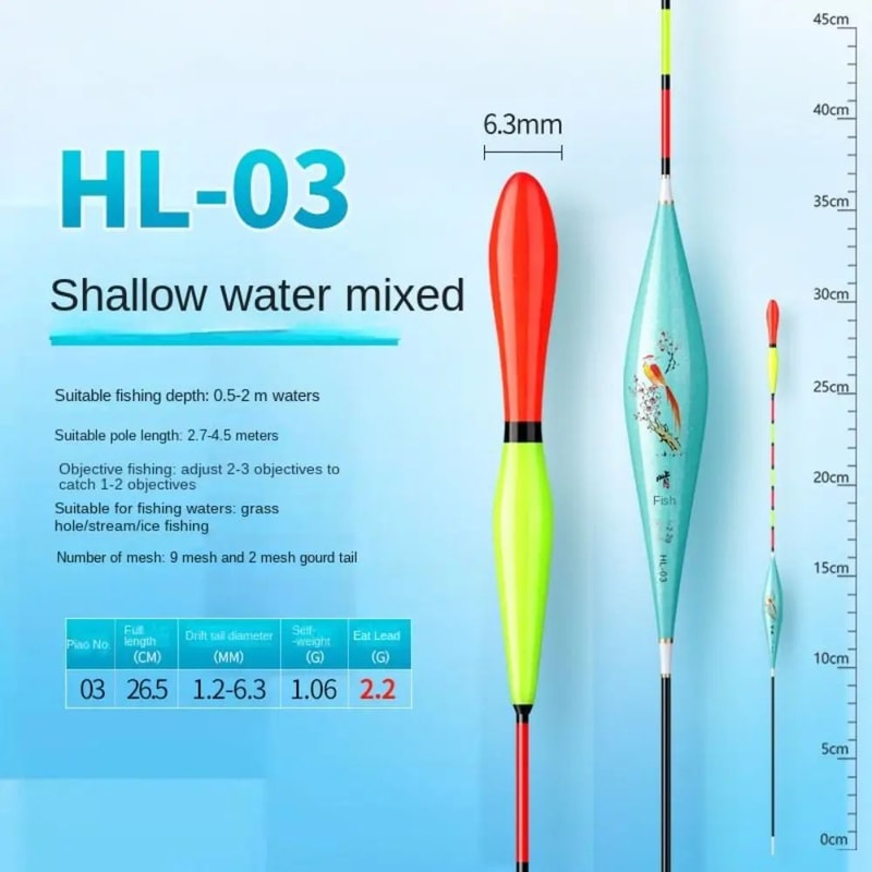 3Pack Rocky Strike Indicator Fishing Floats HighVisibility Triangle Tail Slip Bobber Set 6