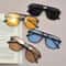 UV400 Square Frame Sunglasses Retro Punk Black Shades For Men Women 2