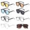 UV400 Square Frame Sunglasses Retro Punk Black Shades For Men Women 4