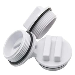universal threaded pool winterizing plug – leak-tight pool return line sealing plug (white/black)