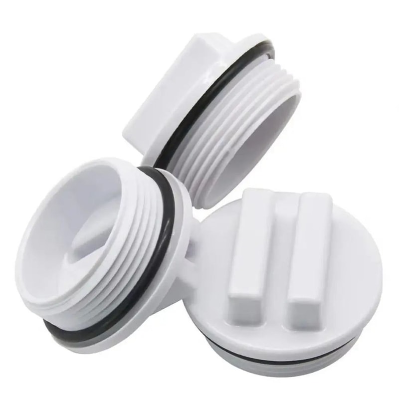 Universal Threaded Pool Winterizing Plug LeakTight Pool Return Line Sealing Plug WhiteBlack 0