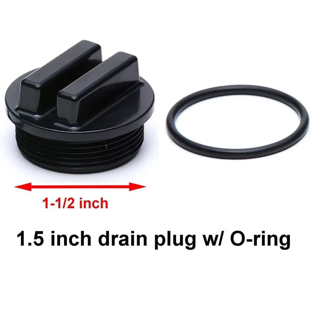 Universal Threaded Pool Winterizing Plug LeakTight Pool Return Line Sealing Plug WhiteBlack 3