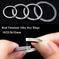 ultra-light tc4 titanium key ring set (17–32mm) - minimalist edc keyring for everyday carry