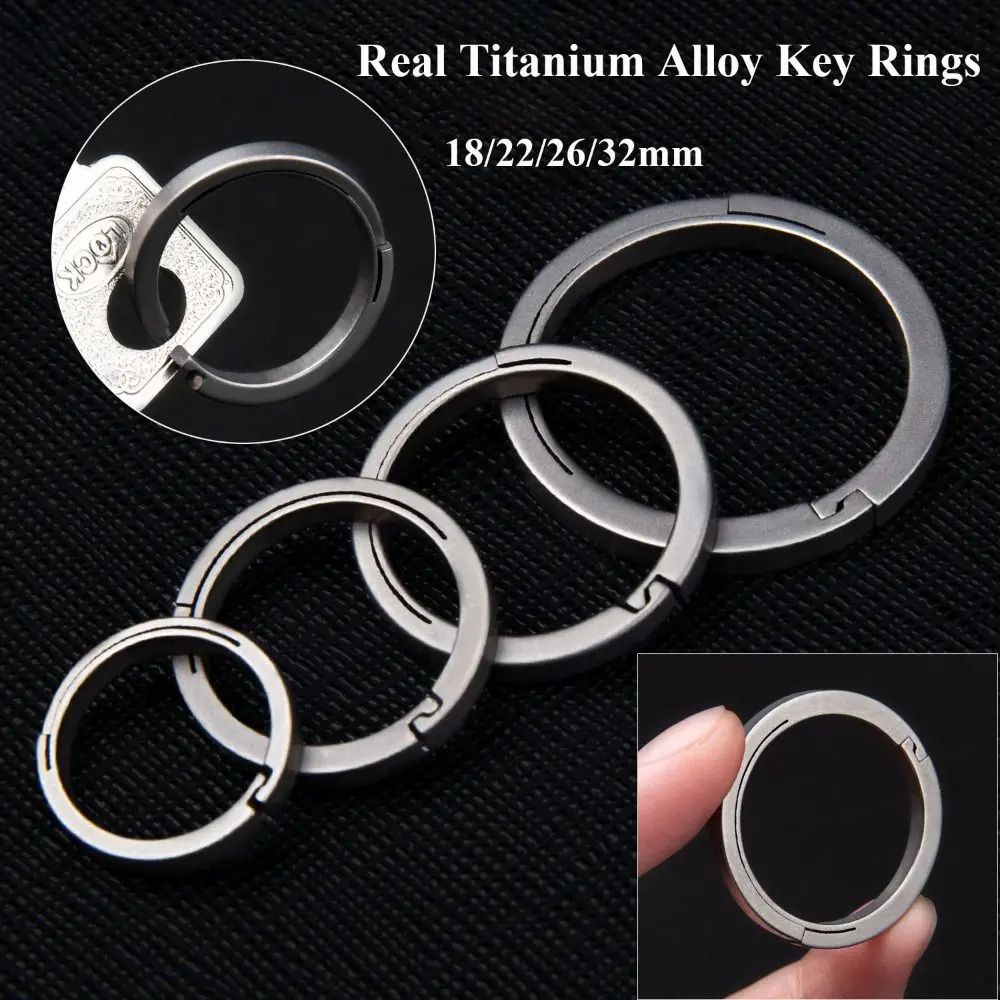 UltraLight TC4 Titanium Key Ring Set 1732mm Minimalist EDC Keyring For Everyday Carry 1
