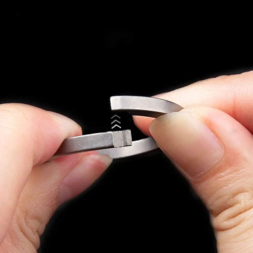 UltraLight TC4 Titanium Key Ring Set 1732mm Minimalist EDC Keyring For Everyday Carry 3