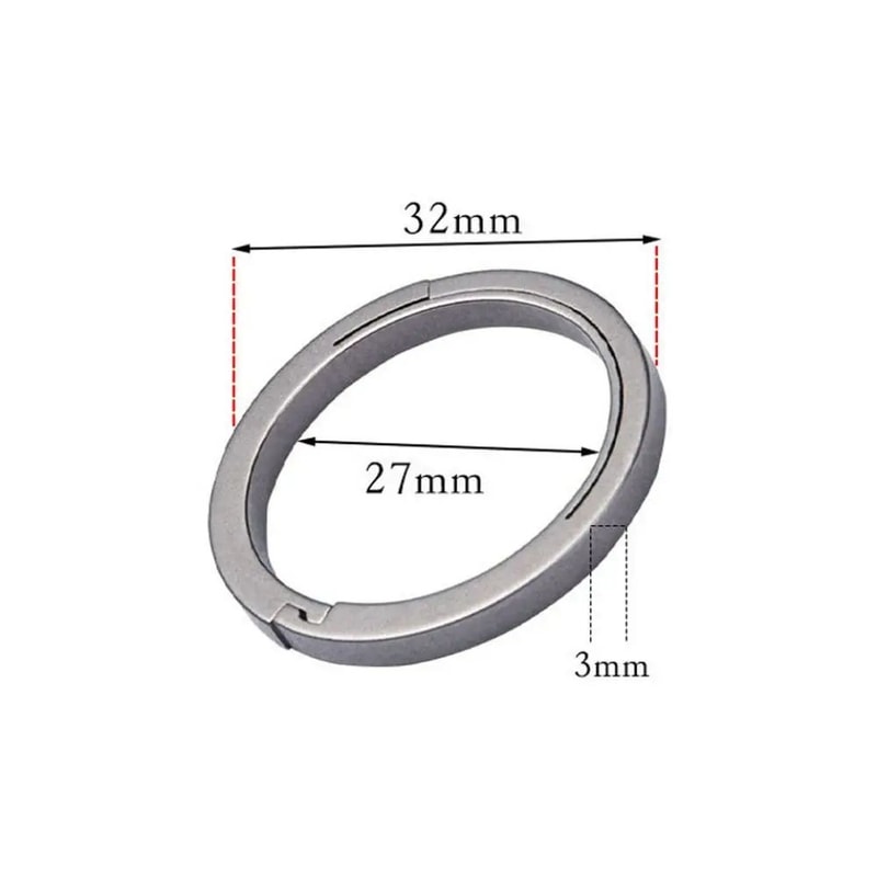 UltraLight TC4 Titanium Key Ring Set 1732mm Minimalist EDC Keyring For Everyday Carry 8