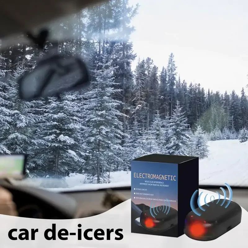 Solar Car DeIcer AntiTheft Warning Light Electromagnetic Windshield Defroster Device Solar USB 1