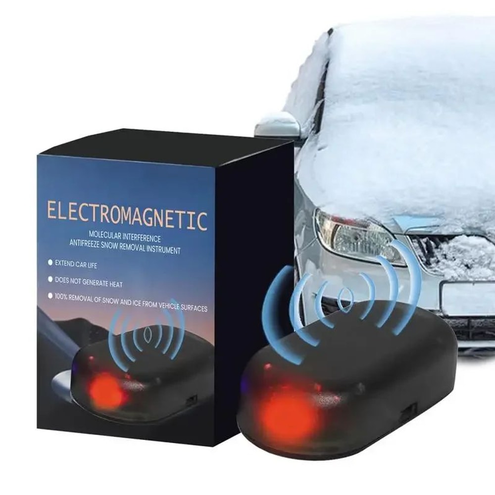 Solar Car DeIcer AntiTheft Warning Light Electromagnetic Windshield Defroster Device Solar USB 2