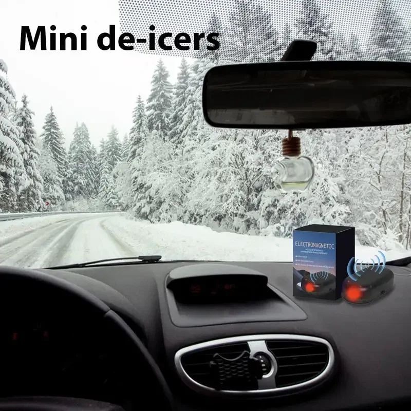 Solar Car DeIcer AntiTheft Warning Light Electromagnetic Windshield Defroster Device Solar USB 3