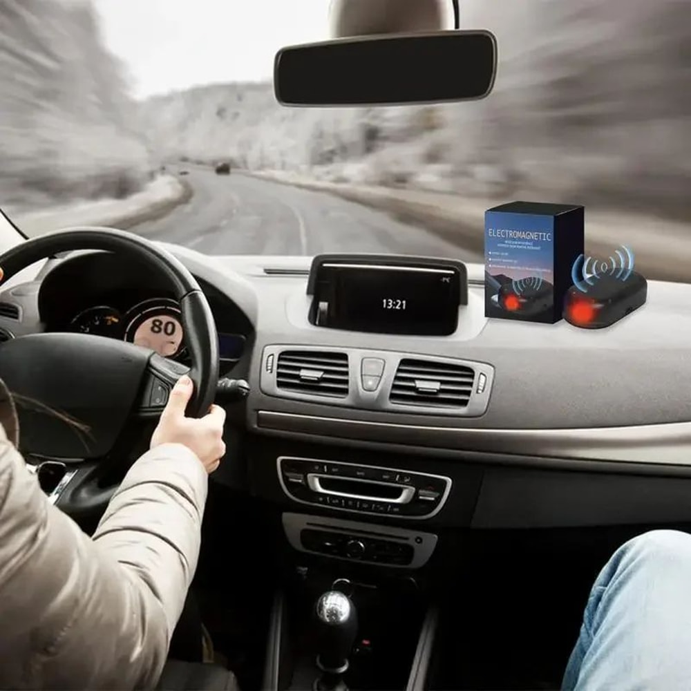 Solar Car DeIcer AntiTheft Warning Light Electromagnetic Windshield Defroster Device Solar USB 4