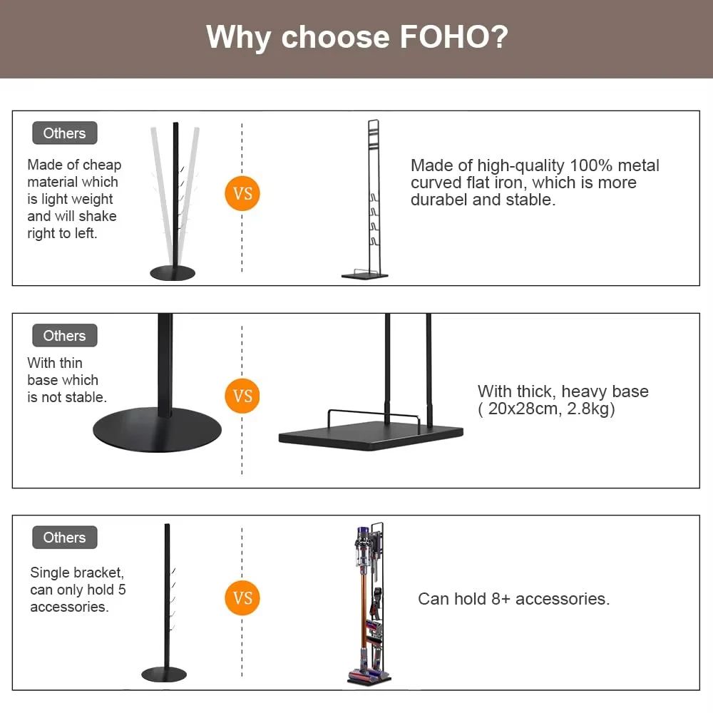 Sturdy Metal Vacuum Stand For Dyson V6V11 SpaceSaving Metal Dyson Vacuum Stand With Accessory Stor 4