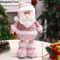 Pink Sequin Telescopic Christmas Doll SantaSnowmanReindeer Plush Tabletop Decor 1