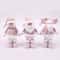 Pink Sequin Telescopic Christmas Doll SantaSnowmanReindeer Plush Tabletop Decor 5