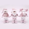 Pink Sequin Telescopic Christmas Doll SantaSnowmanReindeer Plush Tabletop Decor 5