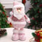 Pink Sequin Telescopic Christmas Doll SantaSnowmanReindeer Plush Tabletop Decor 6