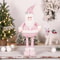 Pink Sequin Telescopic Christmas Doll SantaSnowmanReindeer Plush Tabletop Decor 7