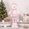 Pink Sequin Telescopic Christmas Doll SantaSnowmanReindeer Plush Tabletop Decor 11