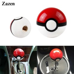 pokeball 54mm pokeball shift knob universal acrylic racing gear shifter with 3 thread adapters