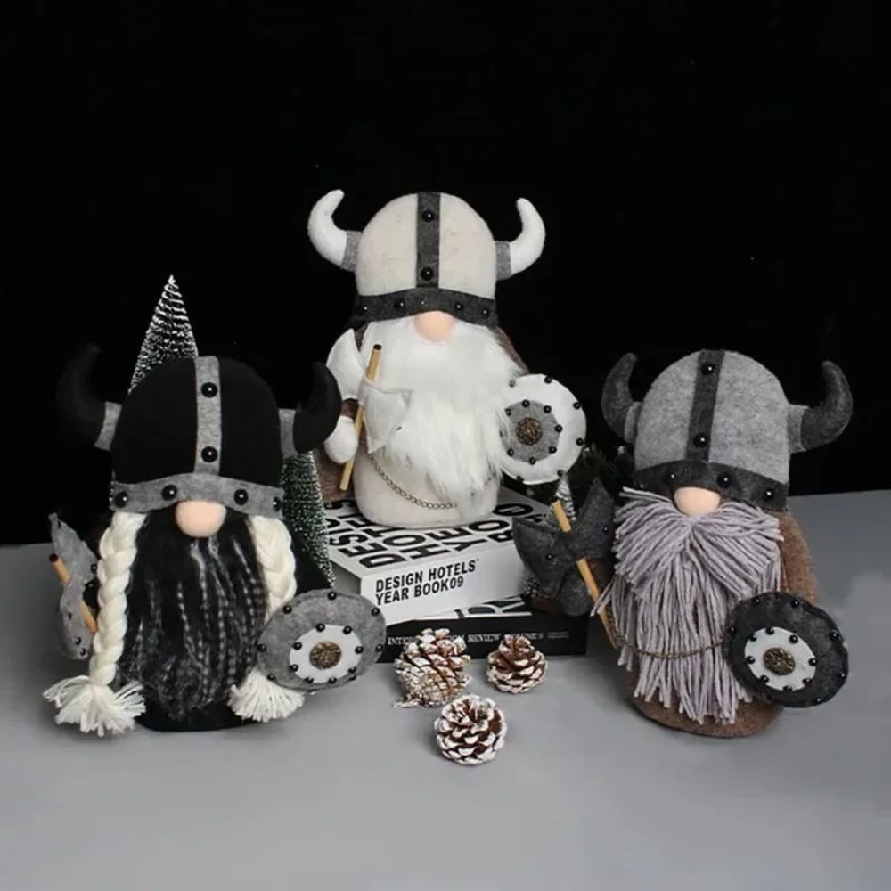 Faceless Viking Knight Gnome Plush Doll Whimsical Gnome Home Decor Cozy Gnome Gift 0