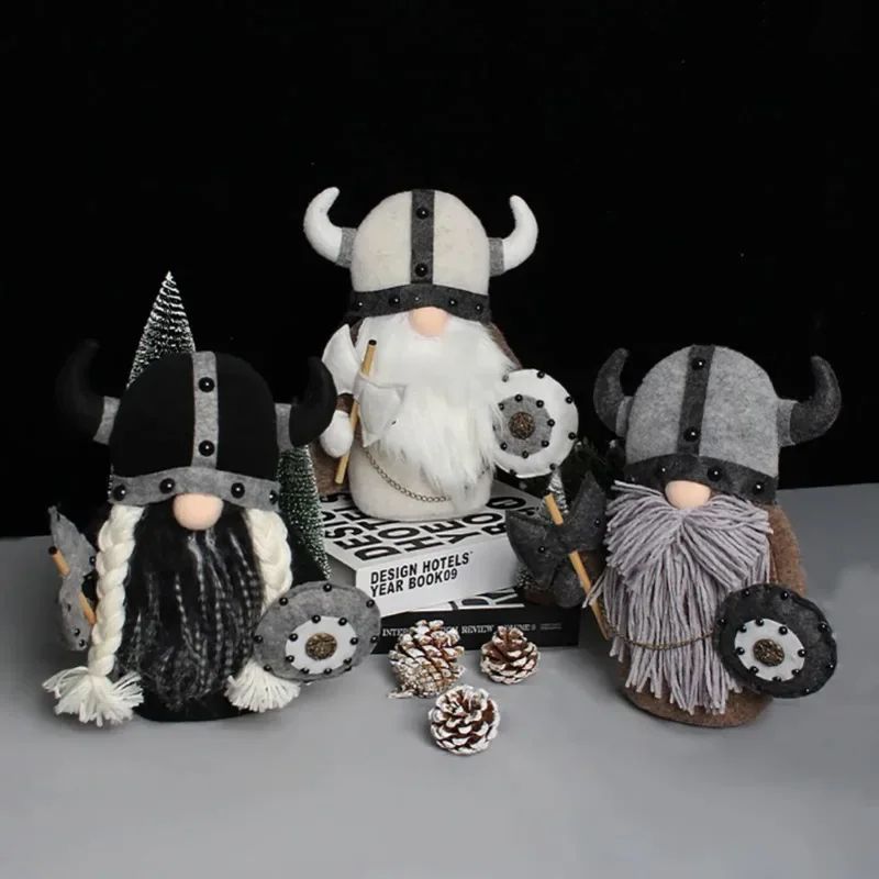 Faceless Viking Knight Gnome Plush Doll Whimsical Gnome Home Decor Cozy Gnome Gift 0