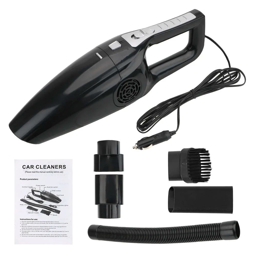 High Suction 12V Handheld Car Vacuum Cleaner Wet Dry Portable Interior Cleaner 120W 6