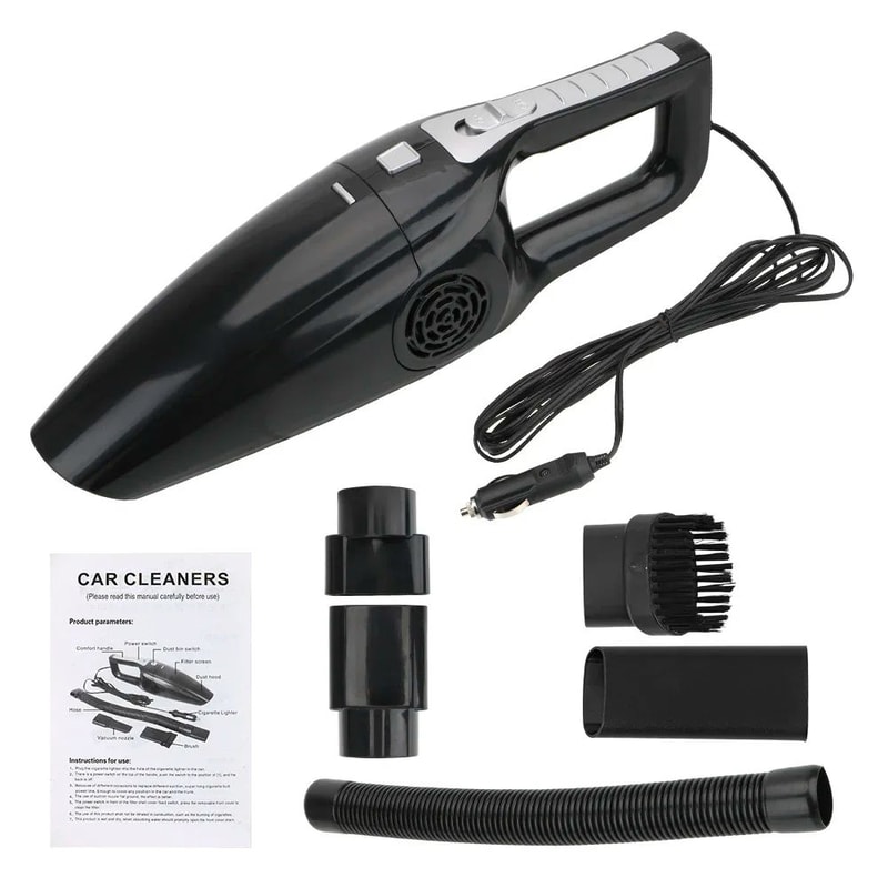 High Suction 12V Handheld Car Vacuum Cleaner Wet Dry Portable Interior Cleaner 120W 6