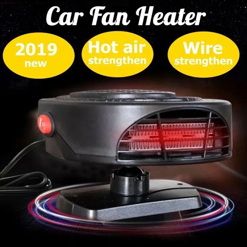 12V24V Portable Car Heater Fan Windshield Defroster Fast Defogging Winter Warmth Summer Cooling 1