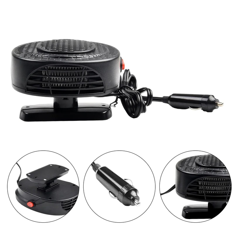 12V24V Portable Car Heater Fan Windshield Defroster Fast Defogging Winter Warmth Summer Cooling 5