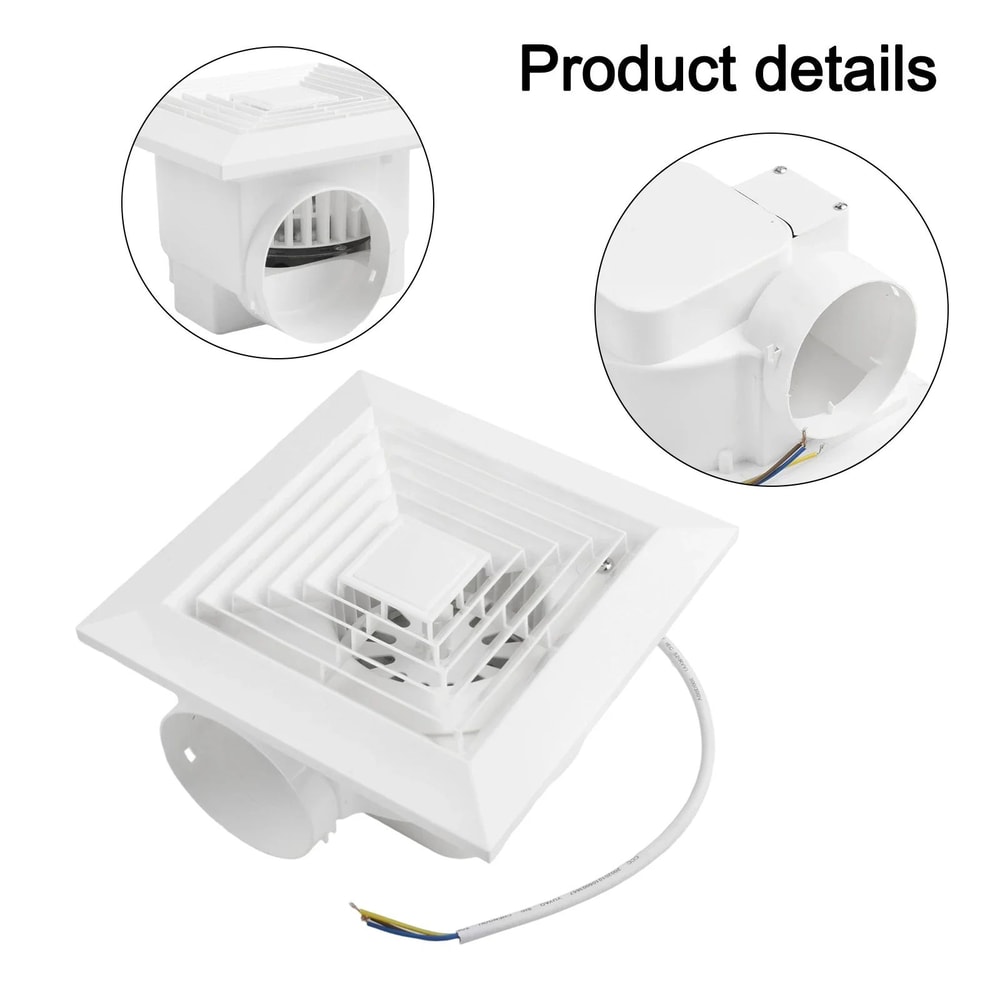 HighCFM Quiet Ceiling Exhaust Fan With Copper Motor For Bathroom Kitchen Ventilation 5