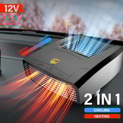 12v car heater fan 2-in-1 heating & cooling, 360° rotating windshield defroster