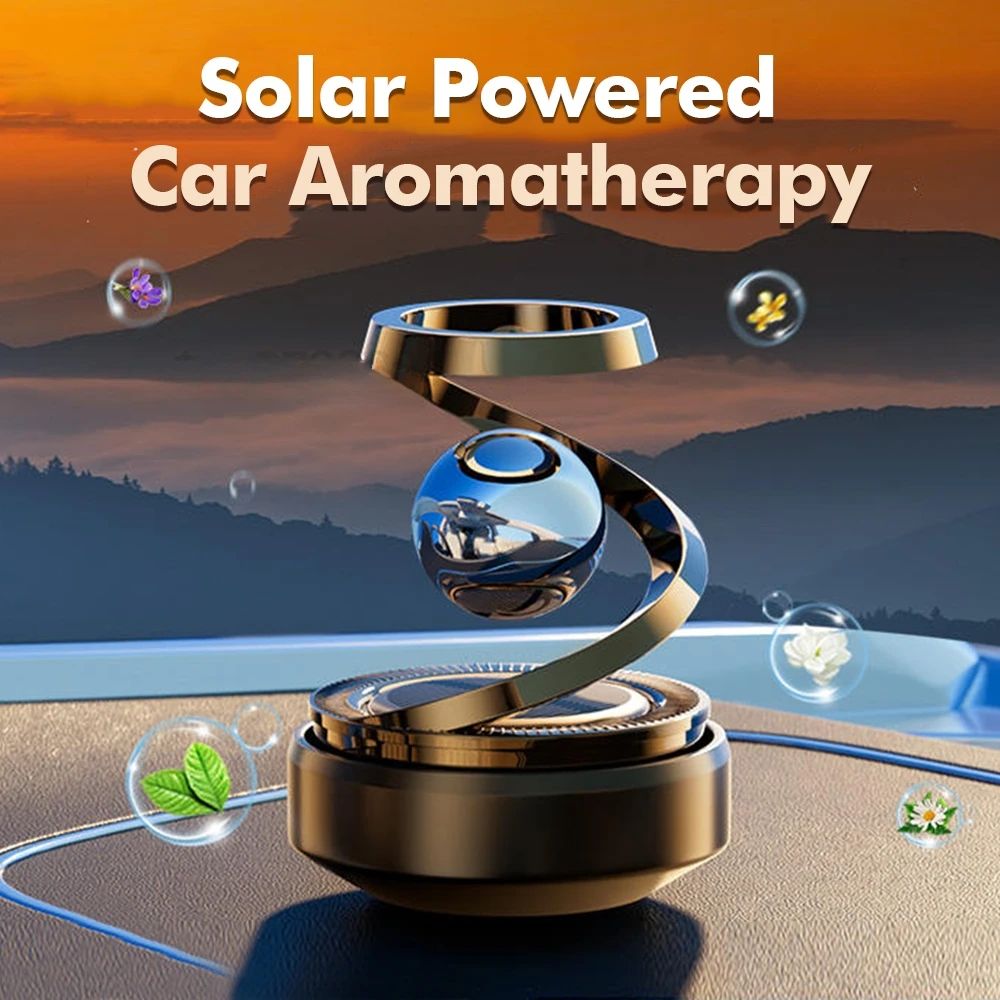 Interstellar Solar Rotating Car Air Freshener Diffuser Luxury Dashboard Aromatherapy 0
