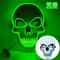 Neon LED Skull Mask EL Glow Skeleton Face Mask For Halloween Cosplay Night Parties 7