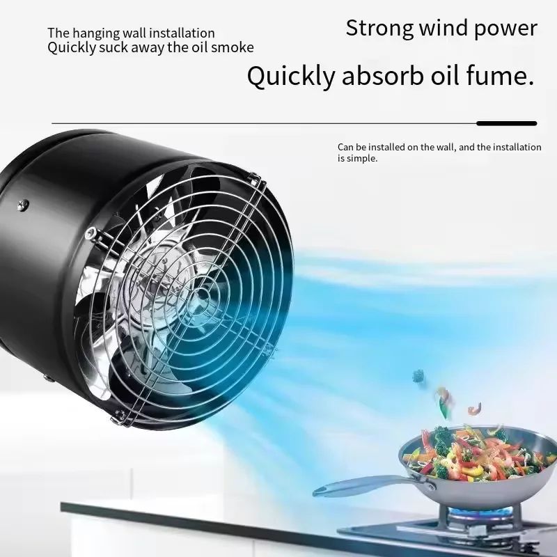 220V Metal Inline Duct Exhaust Fan 46 Inch Quiet Bathroom Ventilation Fan For Moisture Odor Remov 1