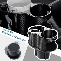 2-in-1 car cup holder expander & organizer - adjustable cup holder adapter for large bottles