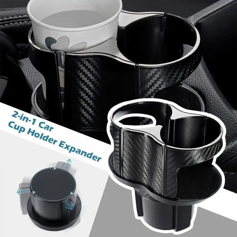 2in1 Car Cup Holder Expander Organizer Adjustable Cup Holder Adapter For Large Bottles 0