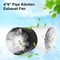 Metal Inline Exhaust Duct Fan 46 110V220V Booster Ventilation Fan For Bathroom Kitchen Wall Vents 0