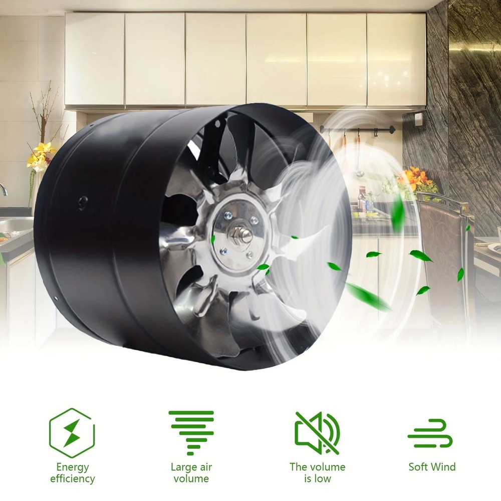 Metal Inline Exhaust Duct Fan 46 110V220V Booster Ventilation Fan For Bathroom Kitchen Wall Vents 3