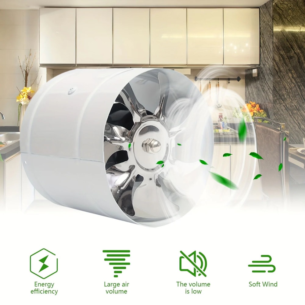 Metal Inline Exhaust Duct Fan 46 110V220V Booster Ventilation Fan For Bathroom Kitchen Wall Vents 6