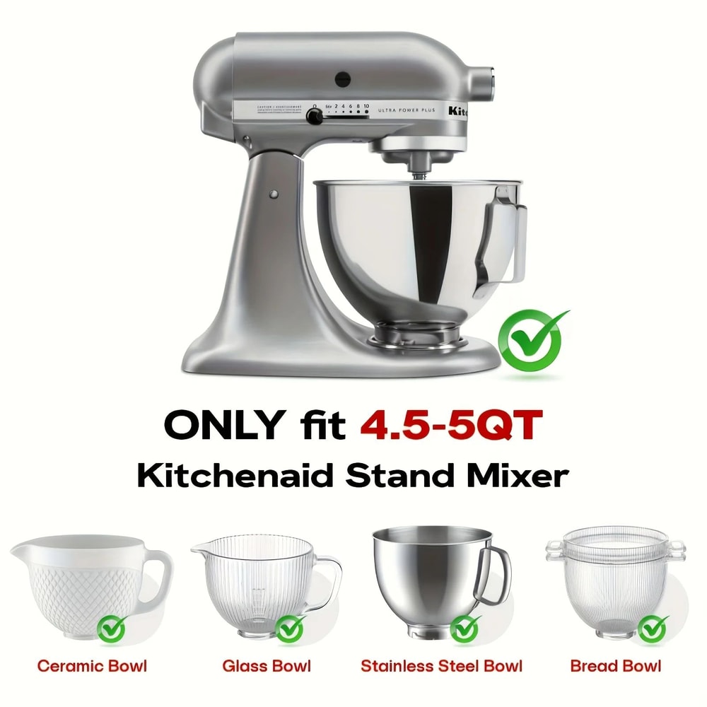 CleanPour KitchenAid Splatter Guard With Clear Chute Precision Pouring Shield For 455 Quart TiltHe 5