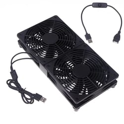 silent 120mm usb router cooling fan with adjustable speed controller – quiet modem & tv box cooler