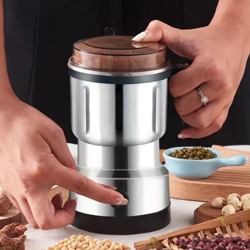220V Electric Coffee Grinder Stainless Steel Coffee Bean Grinder MultiUse Spice Grinder For Herbs 2