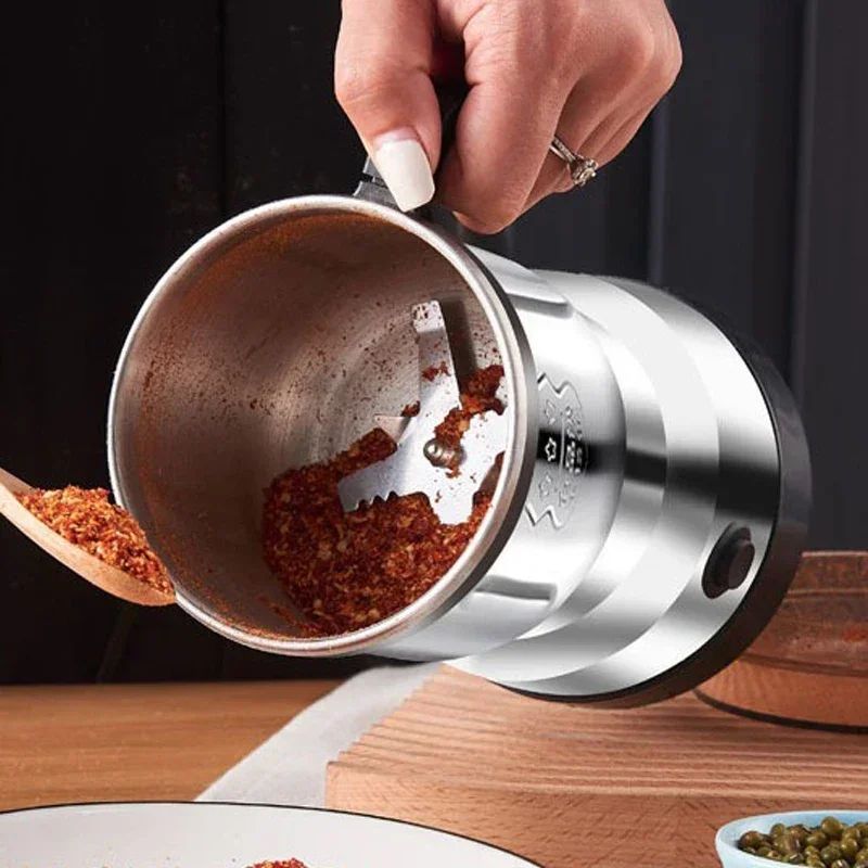 220V Electric Coffee Grinder Stainless Steel Coffee Bean Grinder MultiUse Spice Grinder For Herbs 3
