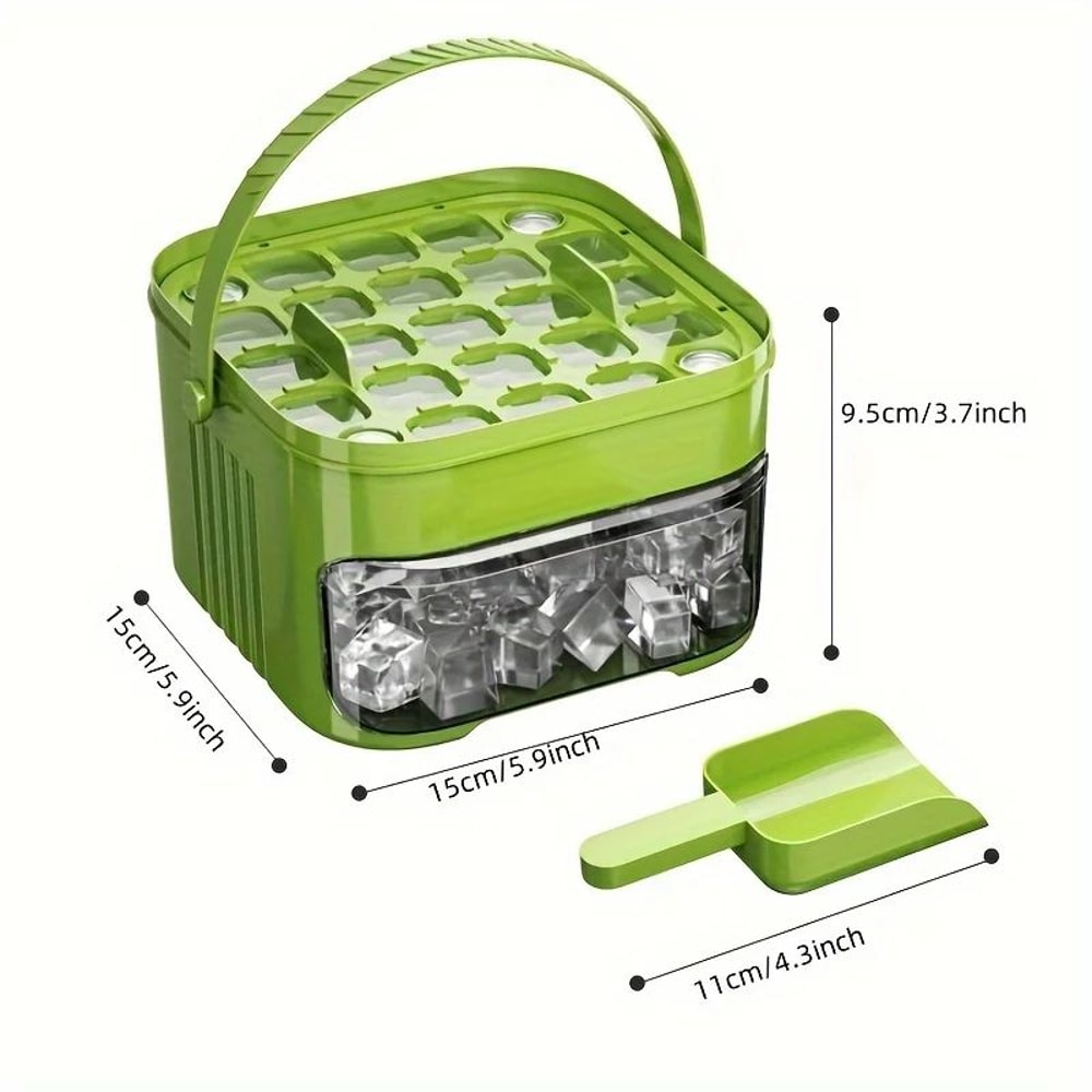 Asuwei ExtraLarge 50Cube Ice Tray With Lid DoubleLayer Large Capacity Ice Cube Maker For Fast Easy 5