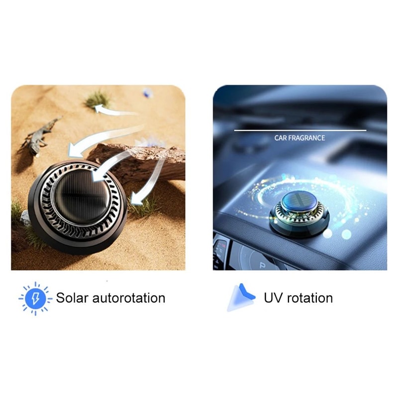 Solar Rotating Aromatherapy Car Diffuser Solar Car Air Freshener For Essential Oils 2