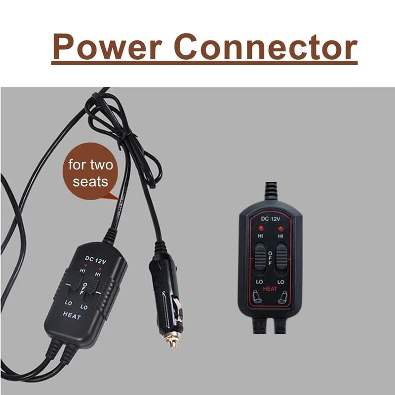 Winter Comfort Heated Car Seat Cover 12V FastWarm Seat Cushion With 3 Heat Levels 12PCS Universal F 3